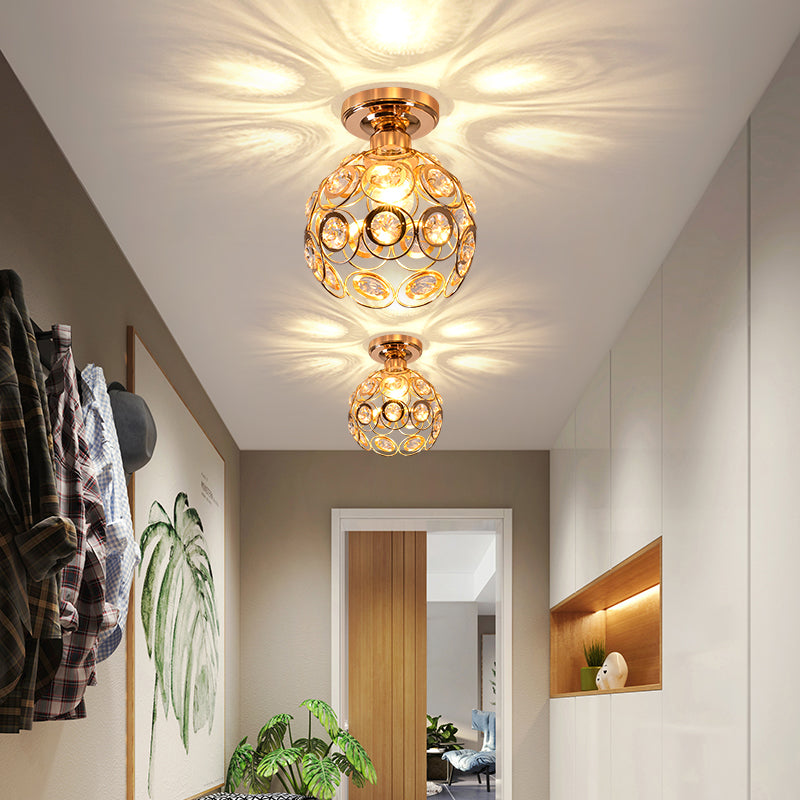 Nowoczesna luksusowa okrągła lampa sufitowa LED Astra z kryształami