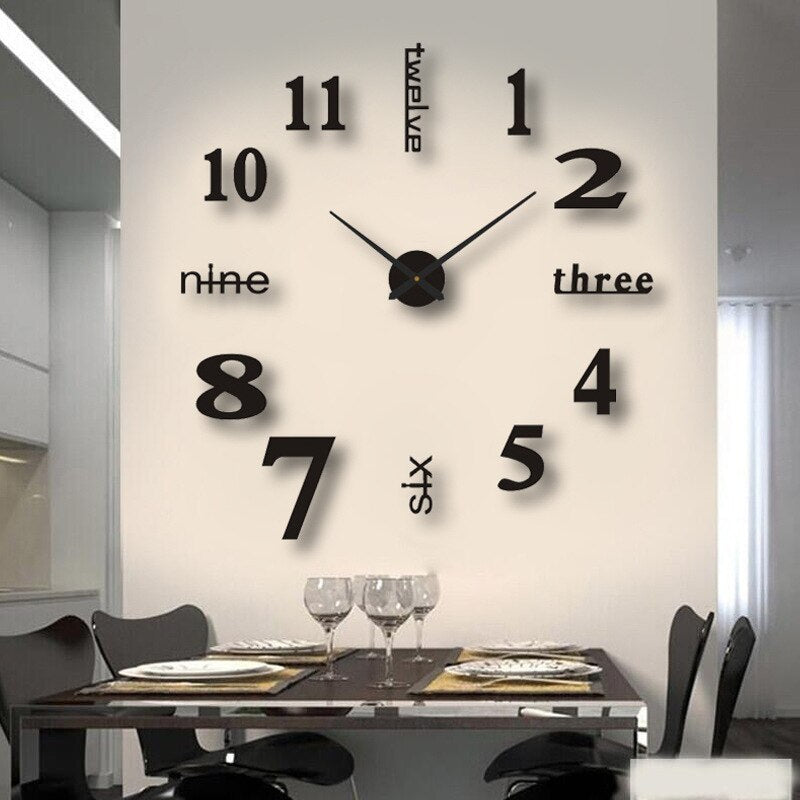 KreativDesign Artistic DIY Clock For Walls With Color And Size Options