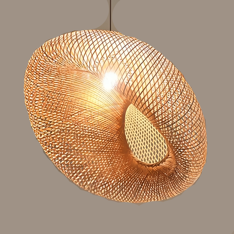 Lampada a Sospensione in Rattan LumaNova Avela per Soggiorni
