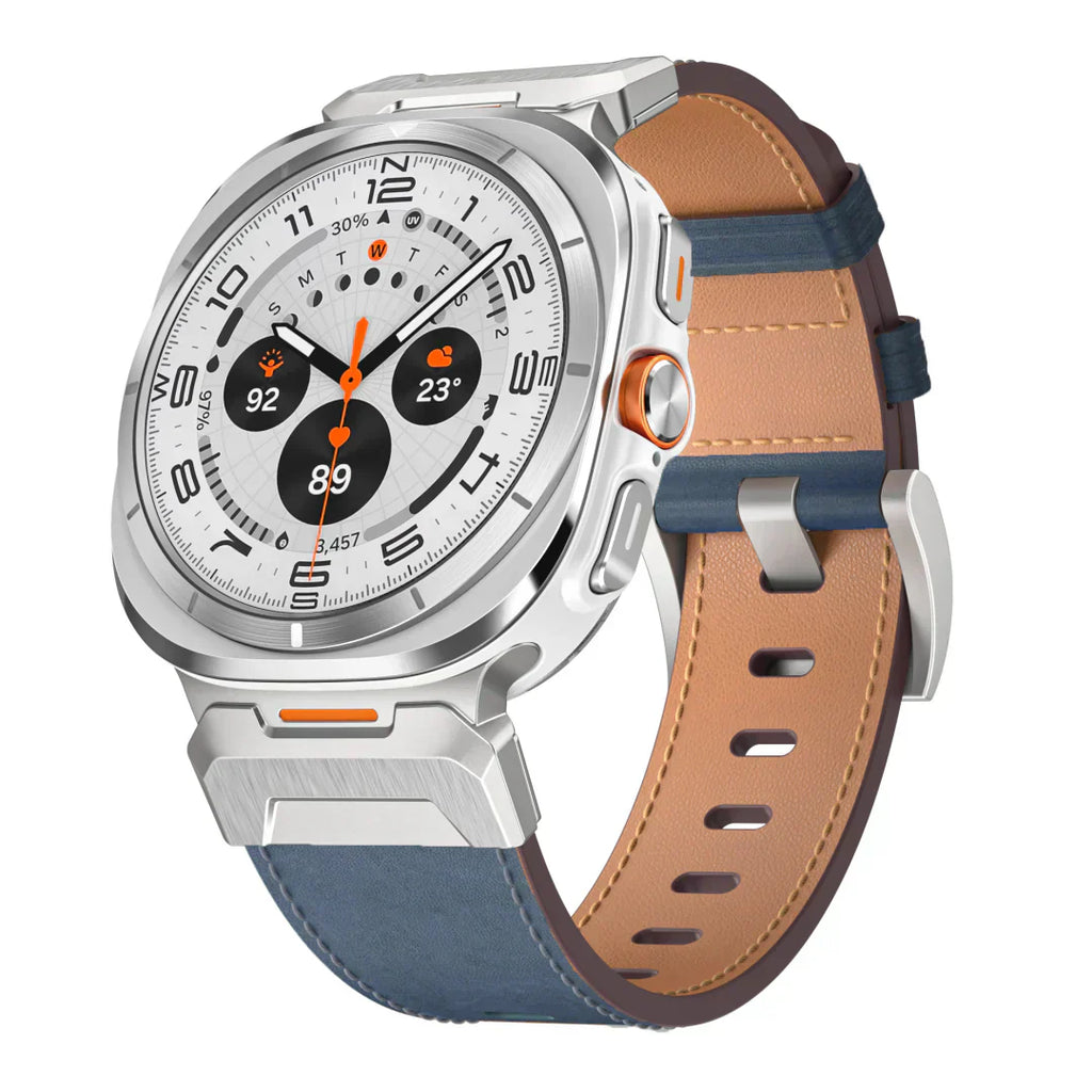 Kožený taktický řemínek kompatibilní se Samsung Galaxy Watch Ultra