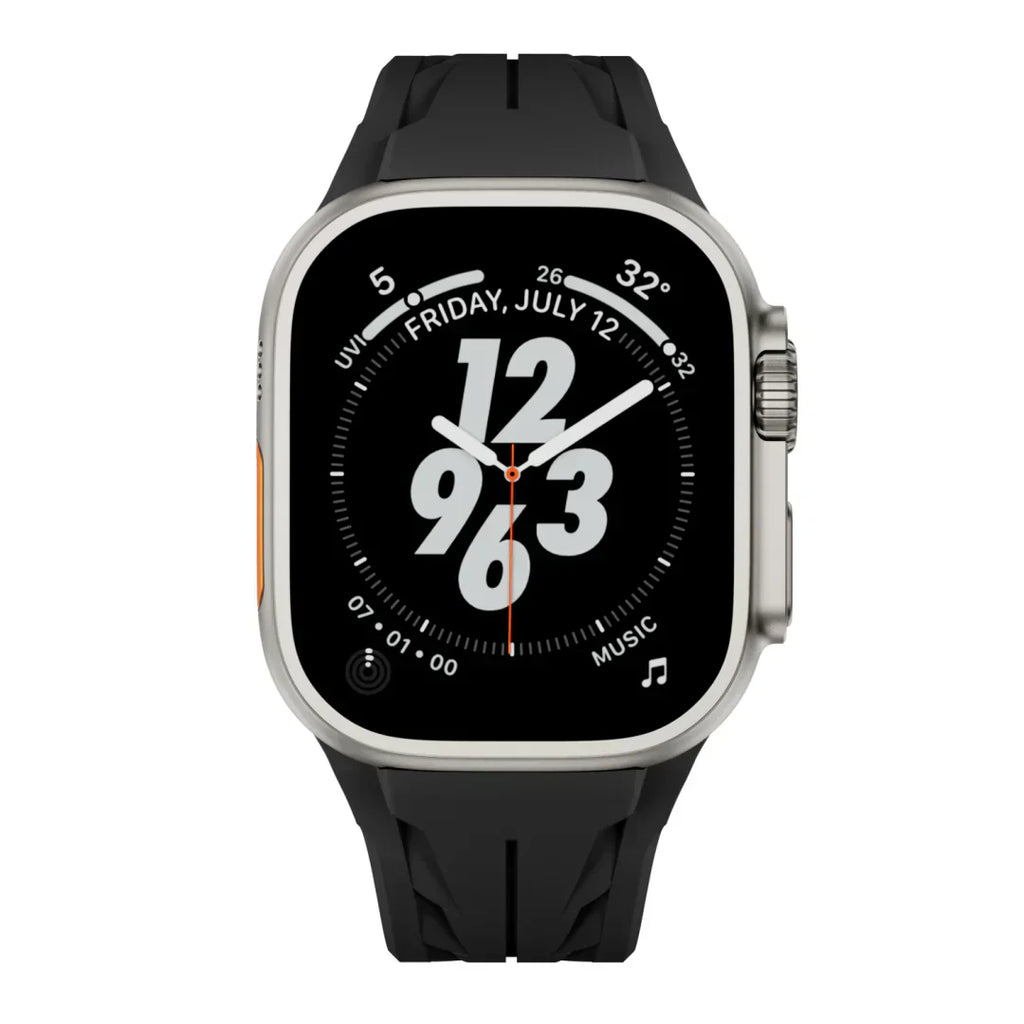 Premium Butterfly Buckle Rubber Band FKM For Apple Watch