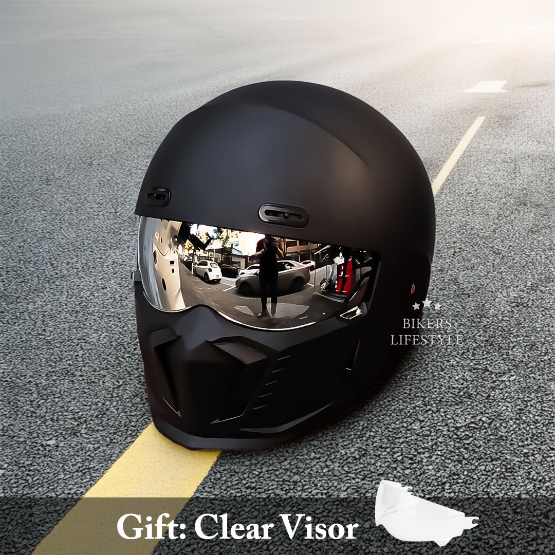 AstraGlide Retro Style Motorcycle Helmet With New Lens | Fervei