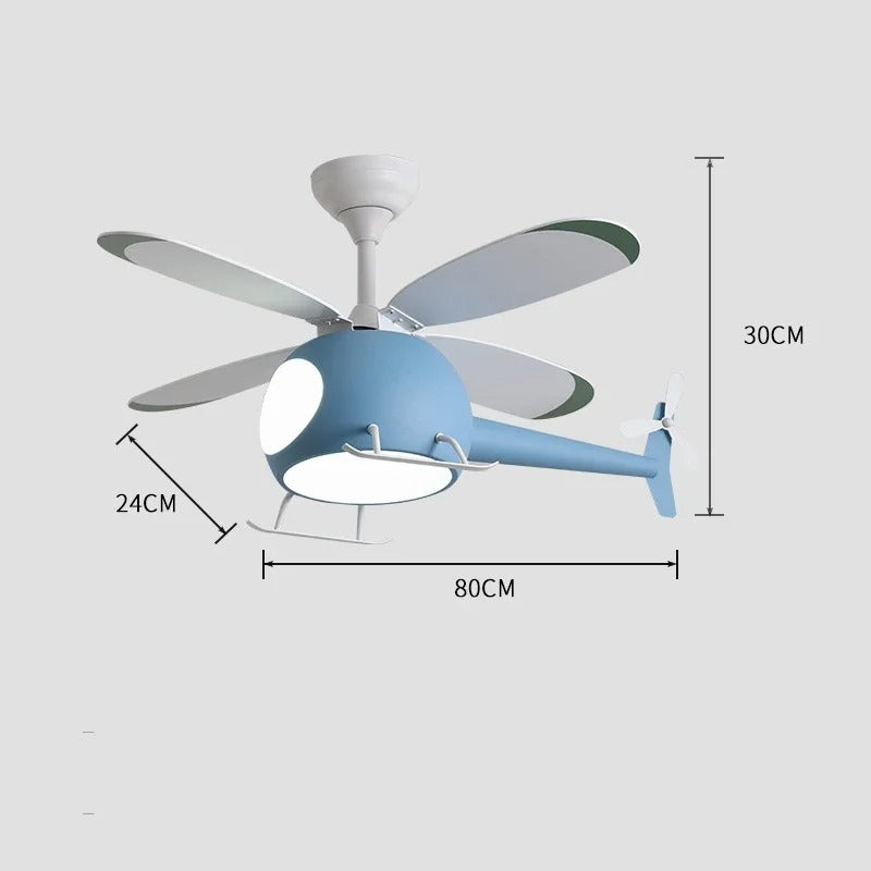AuroraWhirl Kids Lighting Fan For Bedroom Airflow Glow Cozy