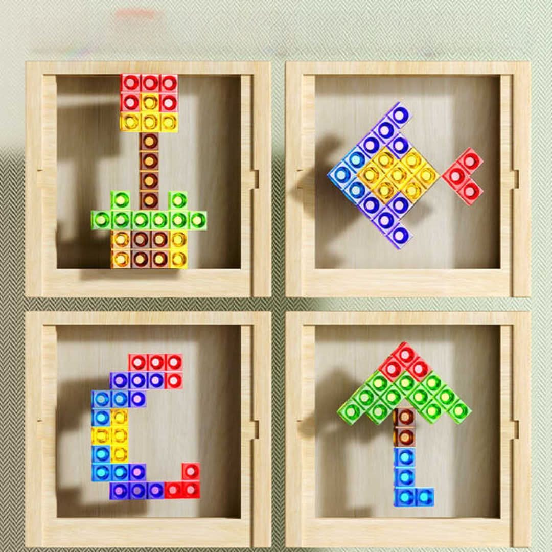 GreenCube Tetris Board Sustainable Puzzle Game for the Whole Family