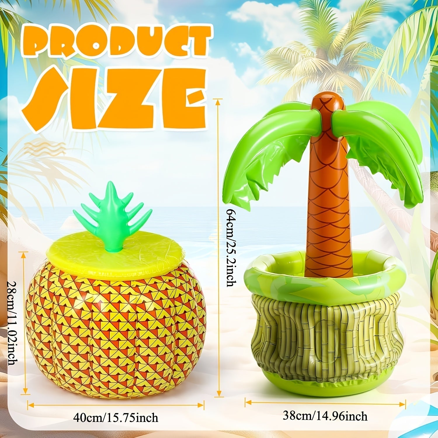 Inflatable Tropical Drink Cooler Set