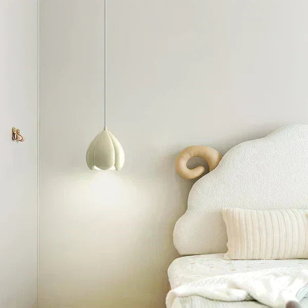 Marenelle Cream Glass Pendant Light With Subtle Warm Glow