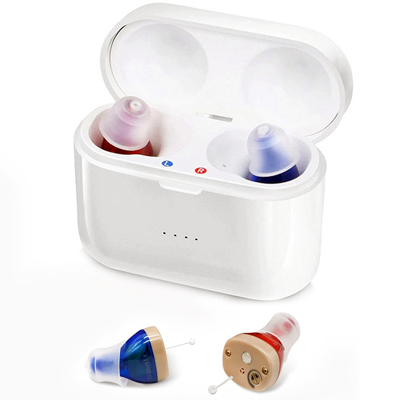 Pair Of Rechargeable Hearing Aids That Are Invisible For Everyday Use