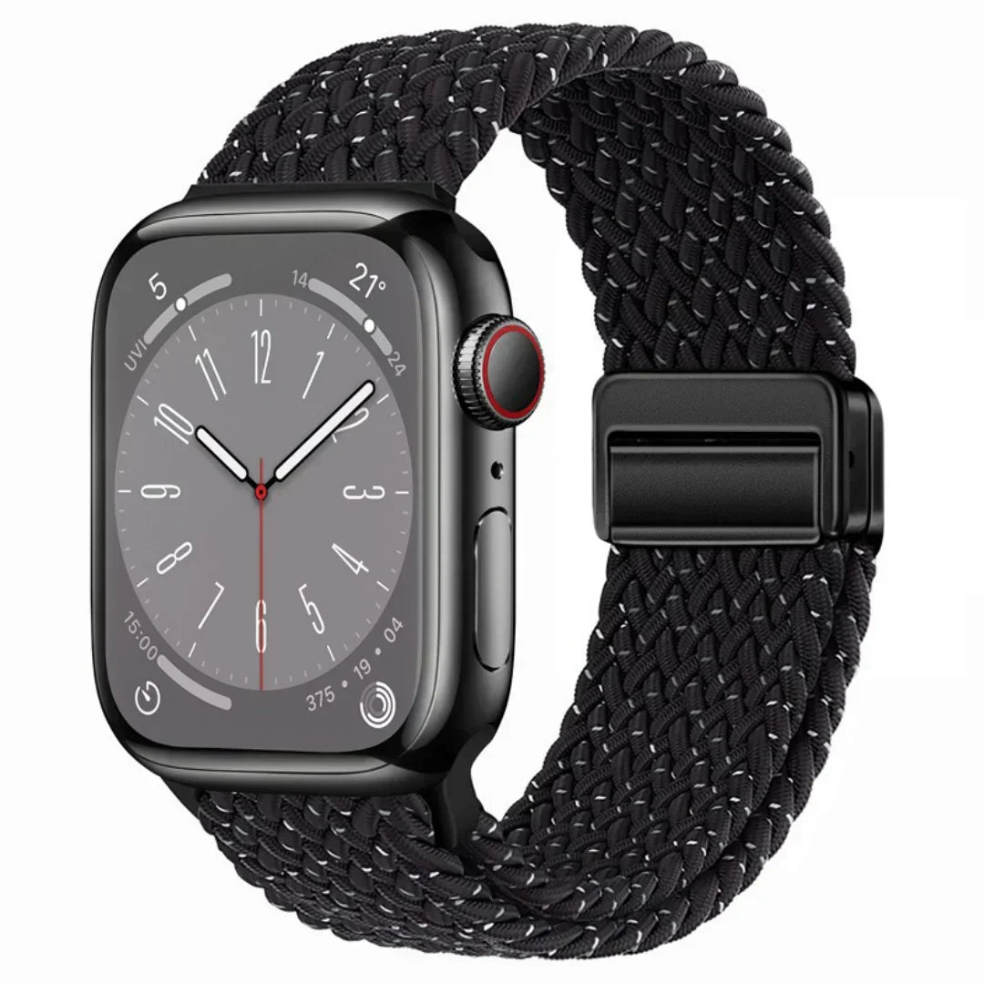 Bracelet Apple Watch avec fermeture magnétique en nylon pour un ajustement sécurisé