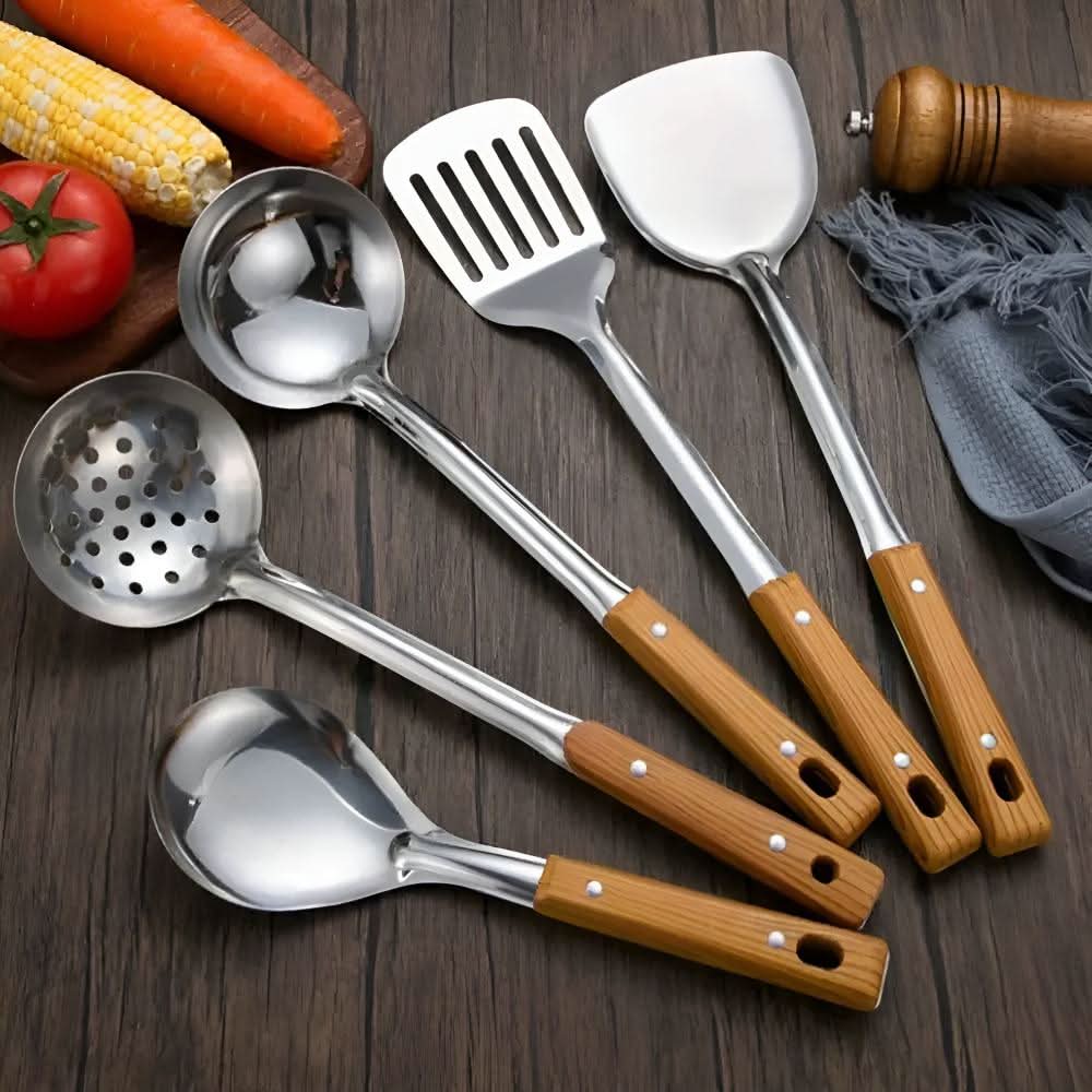 Luxury Stainless Steel Kitchen Utensil Set With Elegant Design And Durability