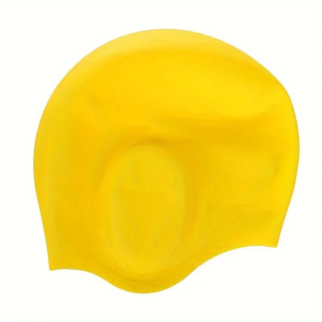 AquaGuard Silicone Swim Cap With Ear Protection For Swimming | Fervei