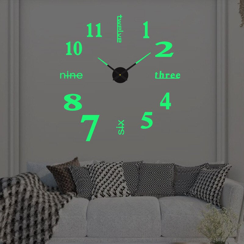 KreativDesign Artistic DIY Clock For Walls With Color And Size Options