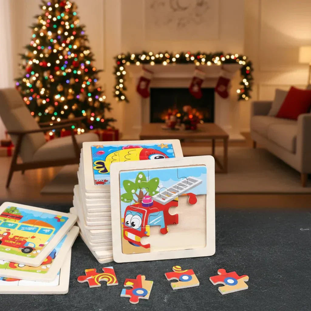 LumaLogic Montessori Holzpuzzle für frühes logisches Lernen