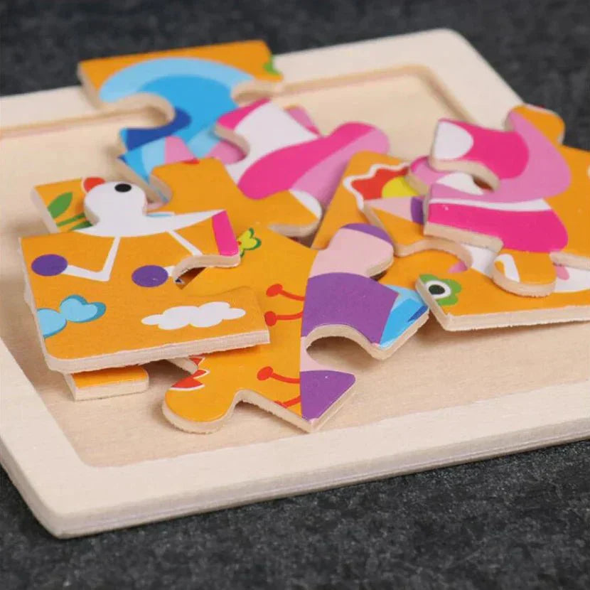LumaLogic Montessori Holzpuzzle für frühes logisches Lernen