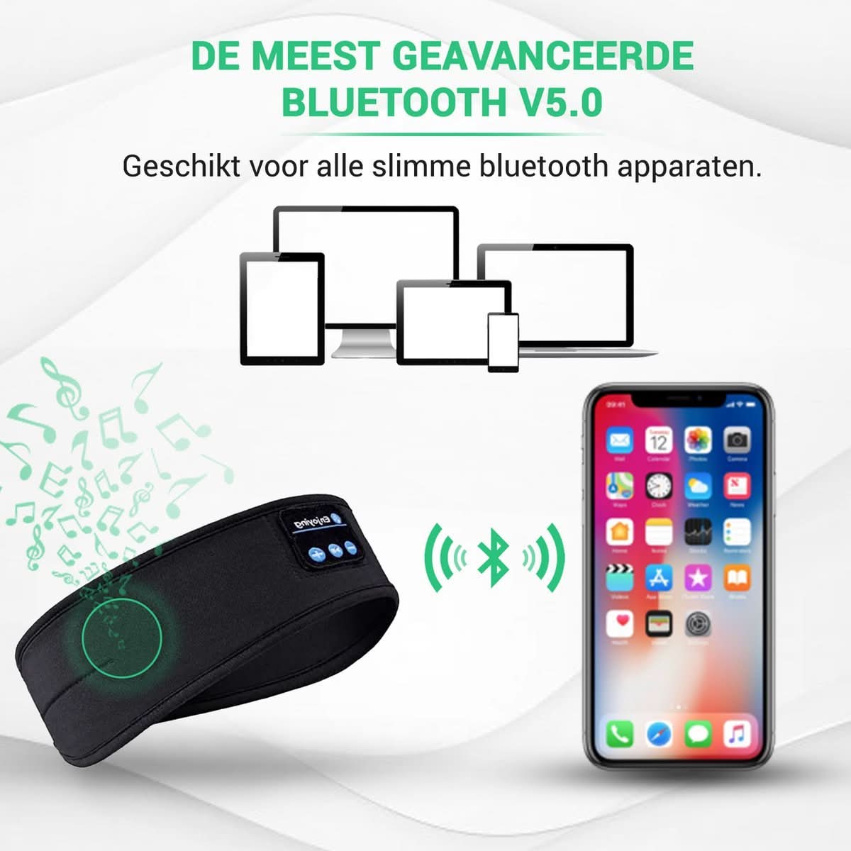 SomniWave Smart Bluetooth Sleep Band for Deep Sleep and Relaxation