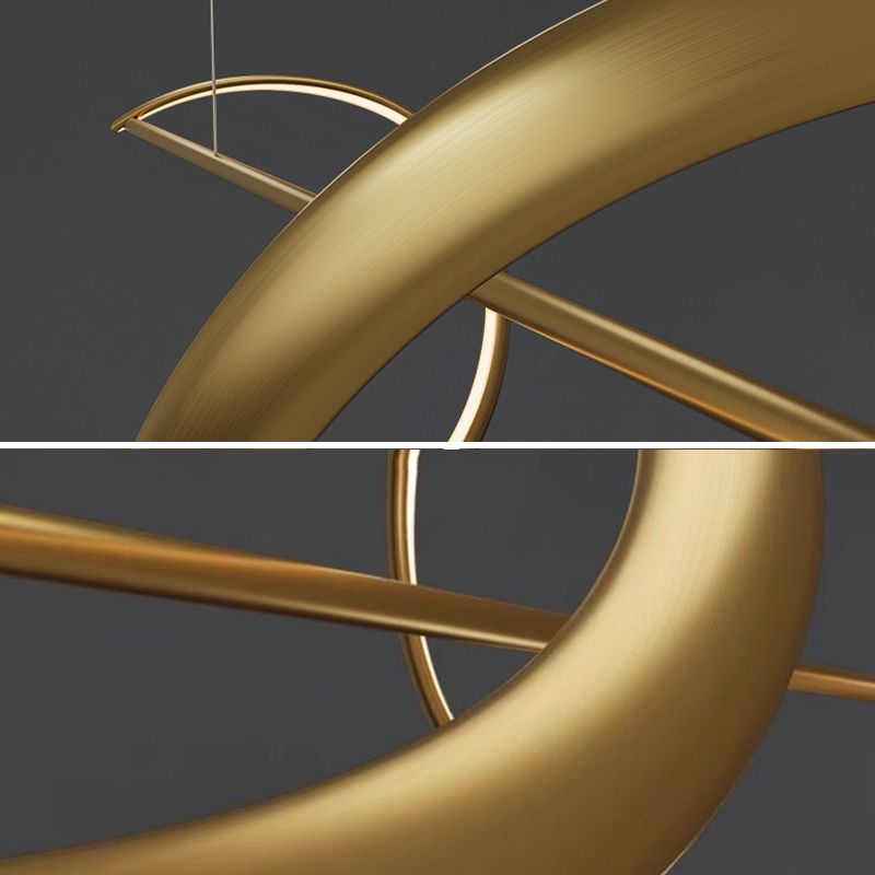 Solara Circular Metal Chandelier For Living Rooms And Dining Areas Warm Glow
