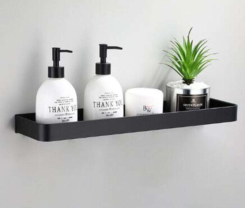 Kellan Black Space Aluminum Wall Mount Bathroom Rack Organizer