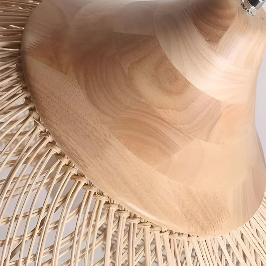 LumaRattan ručně tkané ratanové boho závěsné stropní světlo