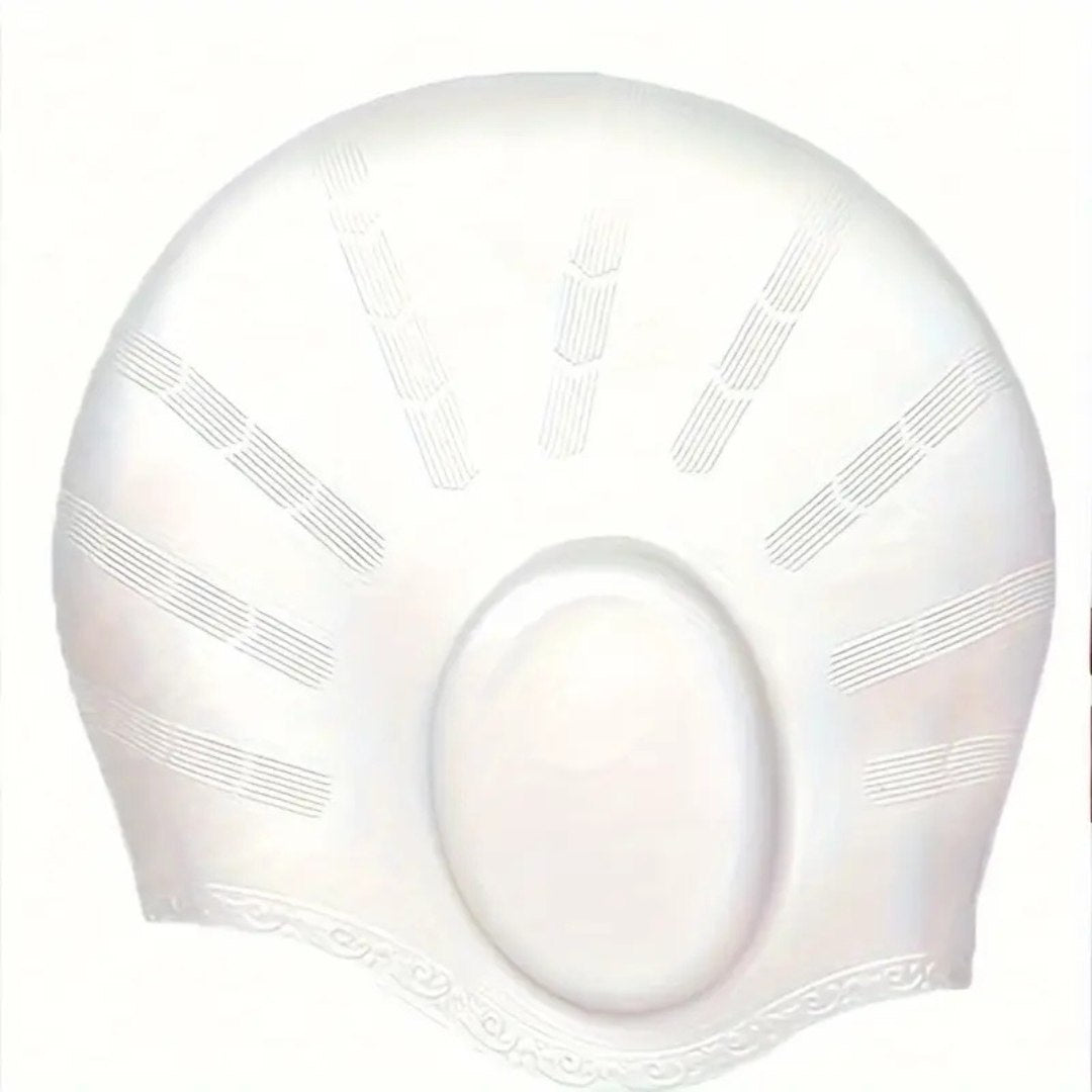 AquaGuard Silicone Swim Cap With Ear Protection For Swimming | Fervei