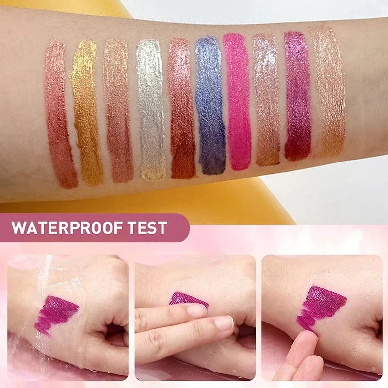 Shimmer Diamond leppestift med metallisk flytende glansfinish