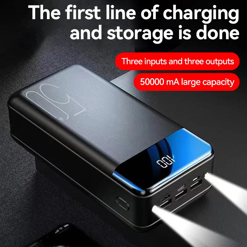 50,000mAh Portable Power Bank With Fast Charging For Phones Tablets And Laptops