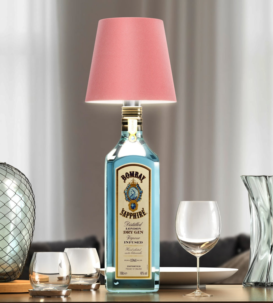 Aluminium LED-fleslamp, oplaadbare tafellamp voor wijnflessen, warm licht