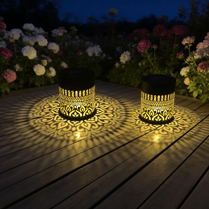Solar Projection Lamp for Elegant Outdoor Ambience