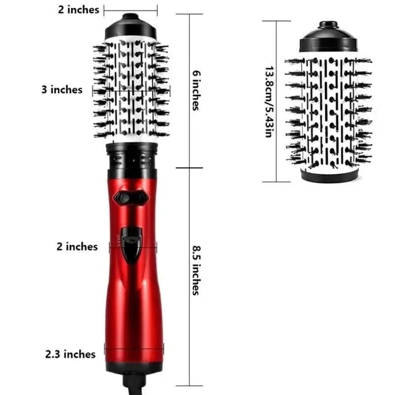 GlamNova 3-In-1 Electric Hair Styler With Hairdryer, Brush And Curling Iron