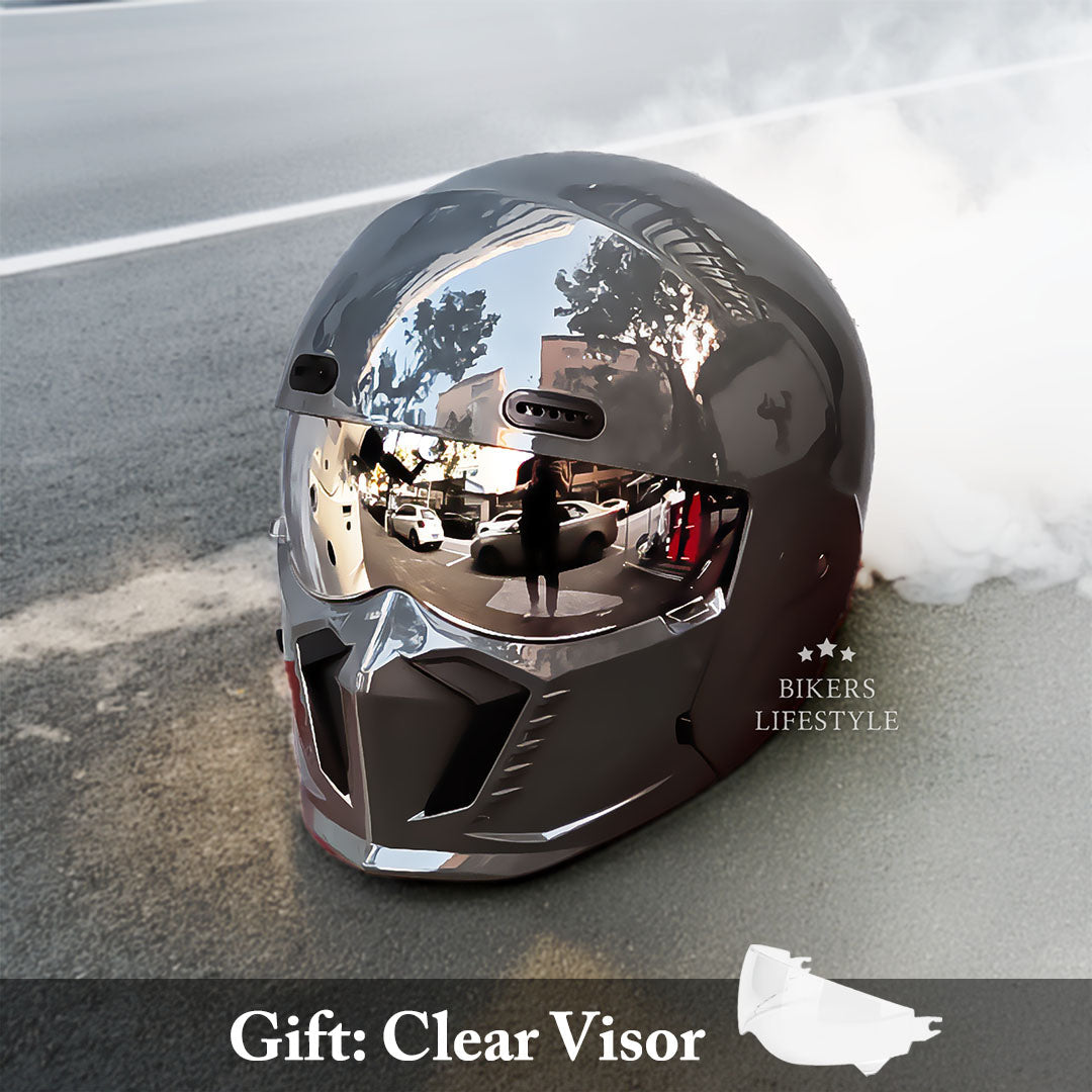 AstraGlide Retro Style Motorcycle Helmet With New Lens | Fervei
