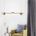 Luminária Pendente de Alumínio Preto e Dourado, Luminária LED de 3/5/6 Luzes para Cozinha e Sala de Jantar
