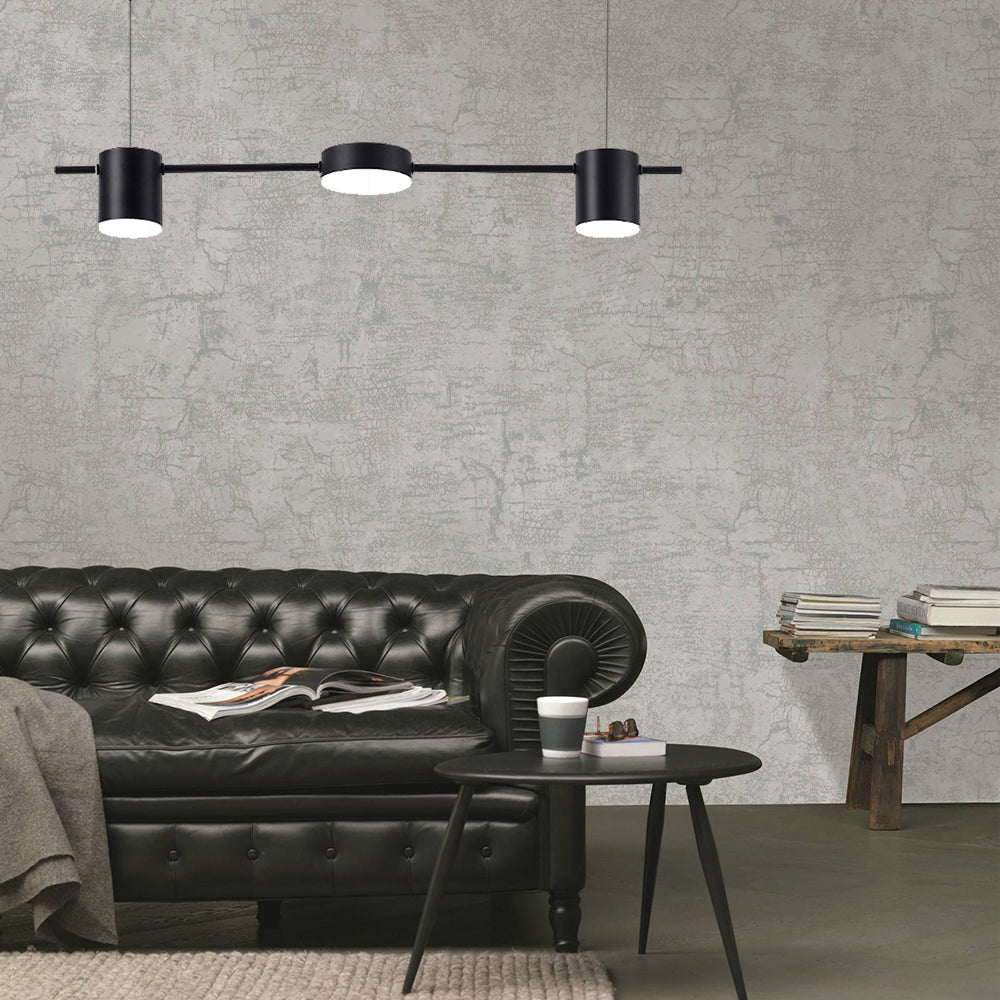 Luminária Pendente de Alumínio Preto e Dourado, Luminária LED de 3/5/6 Luzes para Cozinha e Sala de Jantar