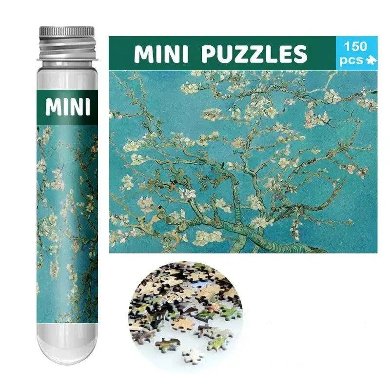 LuminaCraft Mini Tüp Puzzle Van Gogh'un Yıldızlı Gecesi Sanatseverler İçin
