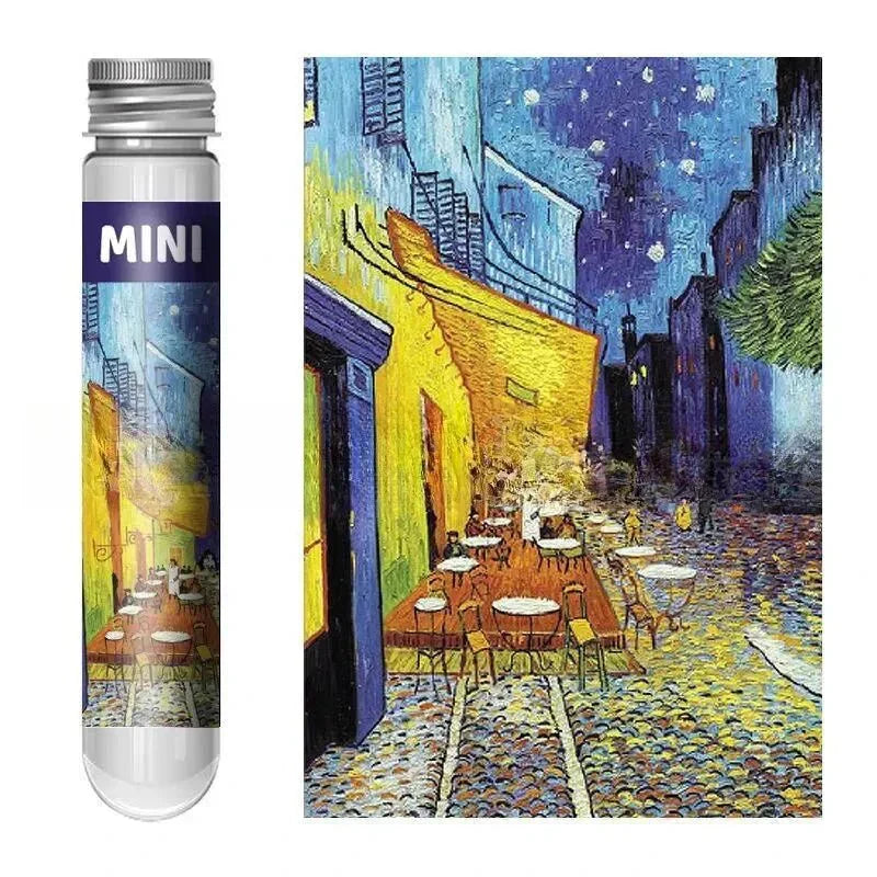 LuminaCraft Mini Tüp Puzzle Van Gogh'un Yıldızlı Gecesi Sanatseverler İçin