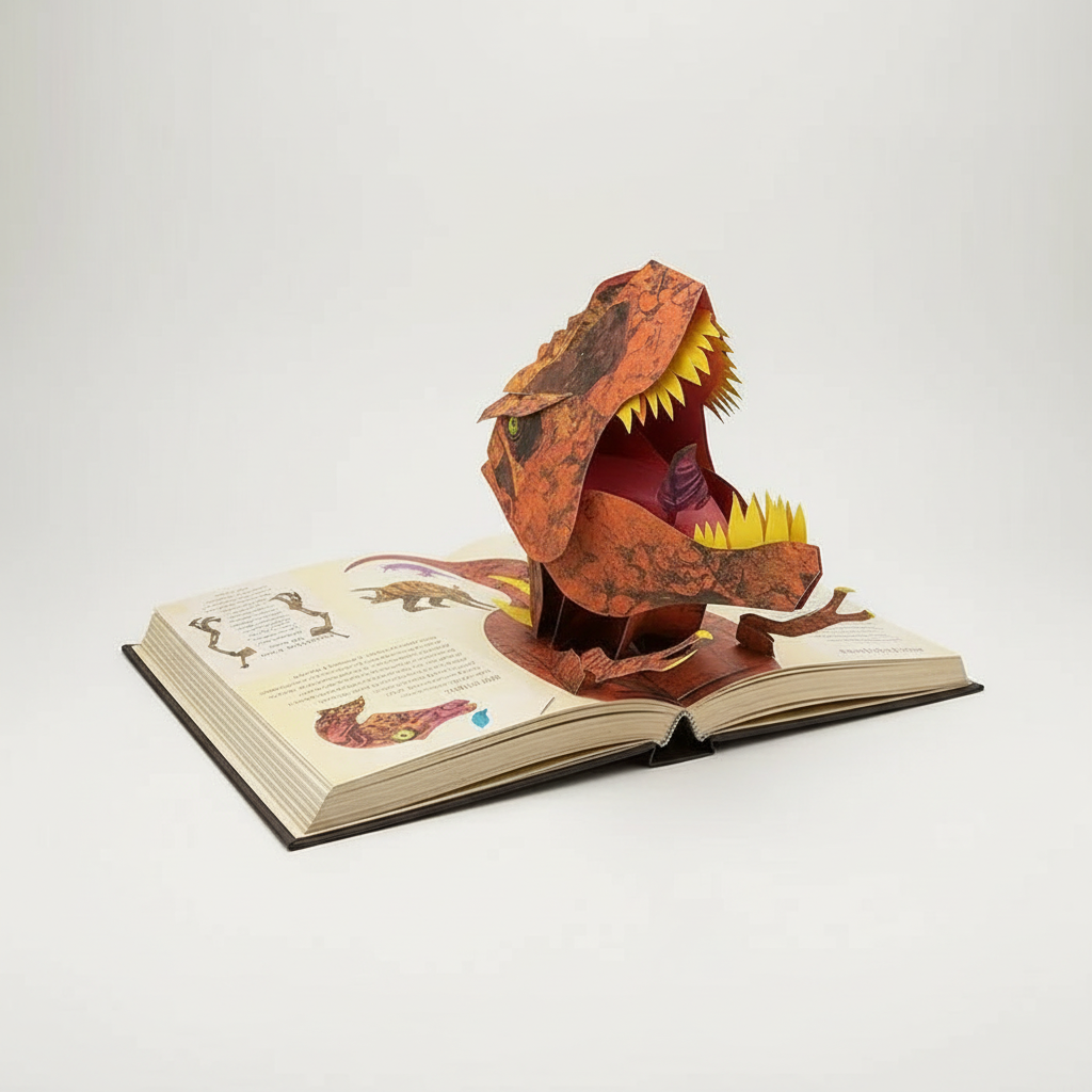 3D Pop-up -kirja dinosauruksista nuorille lukijoille ja dinosaurusten ystäville | Fervei