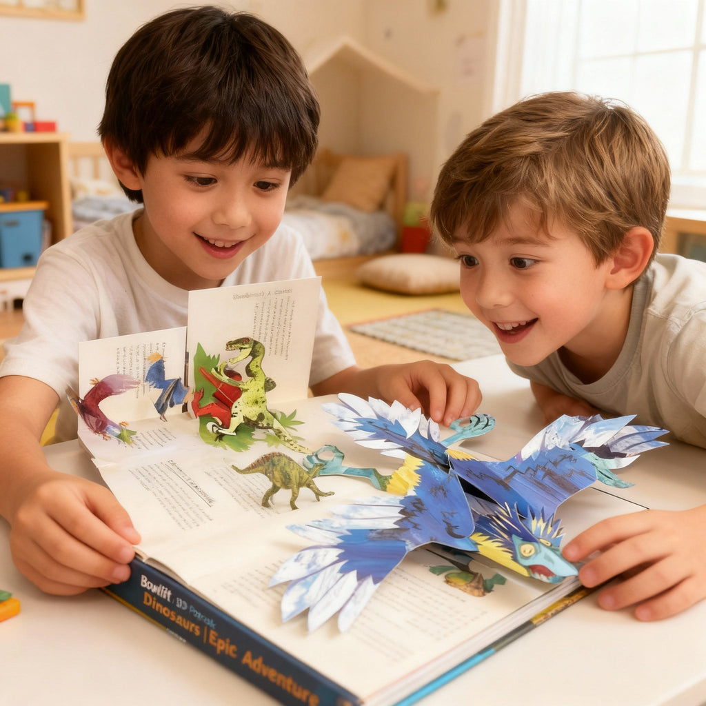 3D Pop-up -kirja dinosauruksista nuorille lukijoille ja dinosaurusten ystäville | Fervei