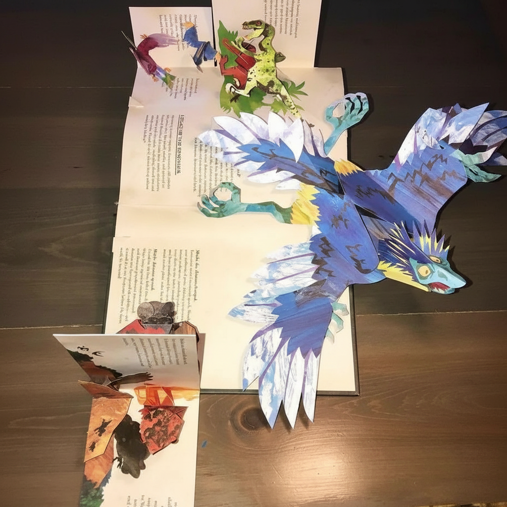 3D Pop-up -kirja dinosauruksista nuorille lukijoille ja dinosaurusten ystäville | Fervei