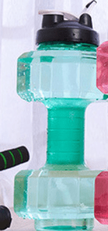 Láhev na vodu AquaFlex s činkou 550 ml pro fitness a každodenní použití, 2v1 design