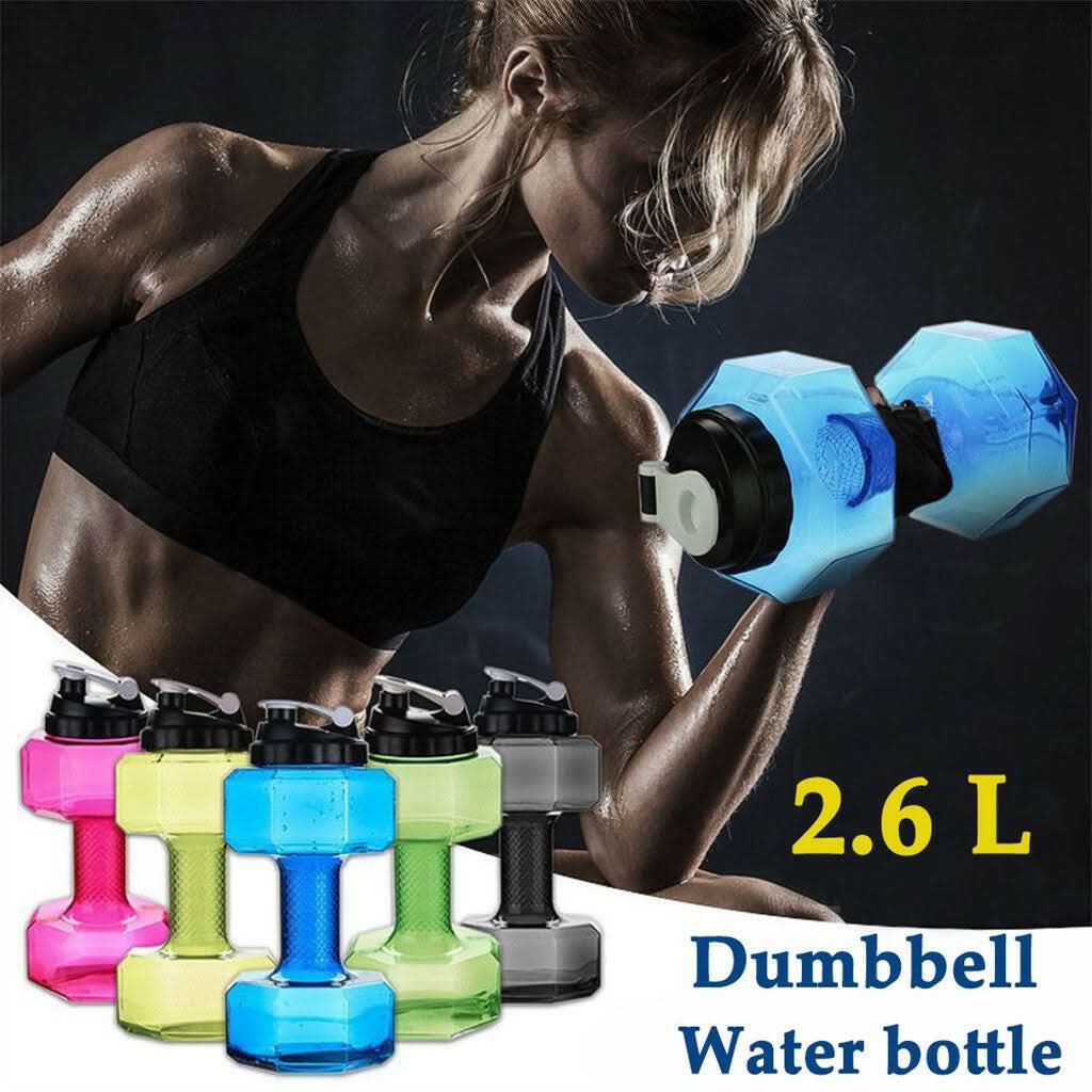 Láhev na vodu AquaFlex s činkou 550 ml pro fitness a každodenní použití, 2v1 design