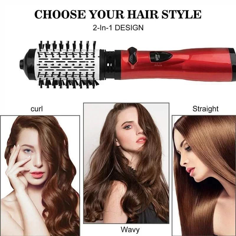 GlamNova 3-In-1 Electric Hair Styler With Hairdryer, Brush And Curling Iron