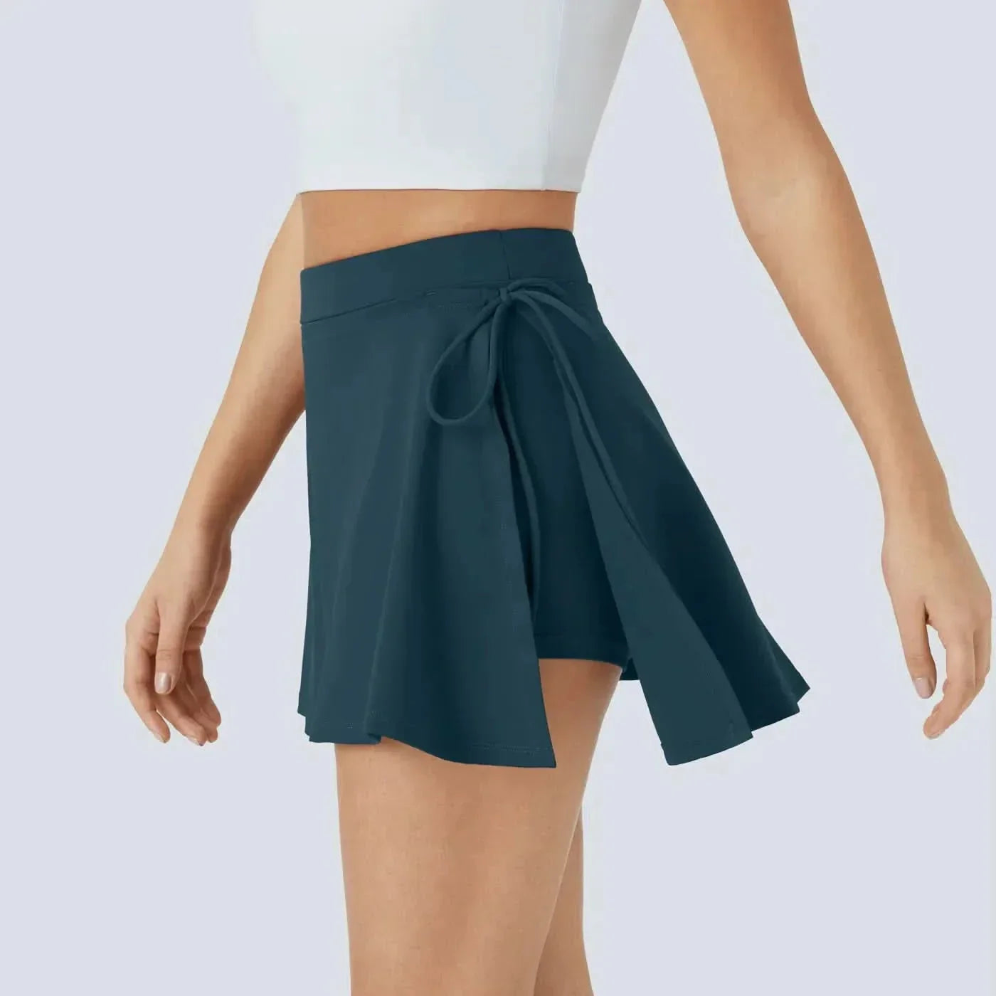 NovaFlow CoolTouch Vzdušná dvouvrstvá mini sukně s kapsami a páskem na zavazování