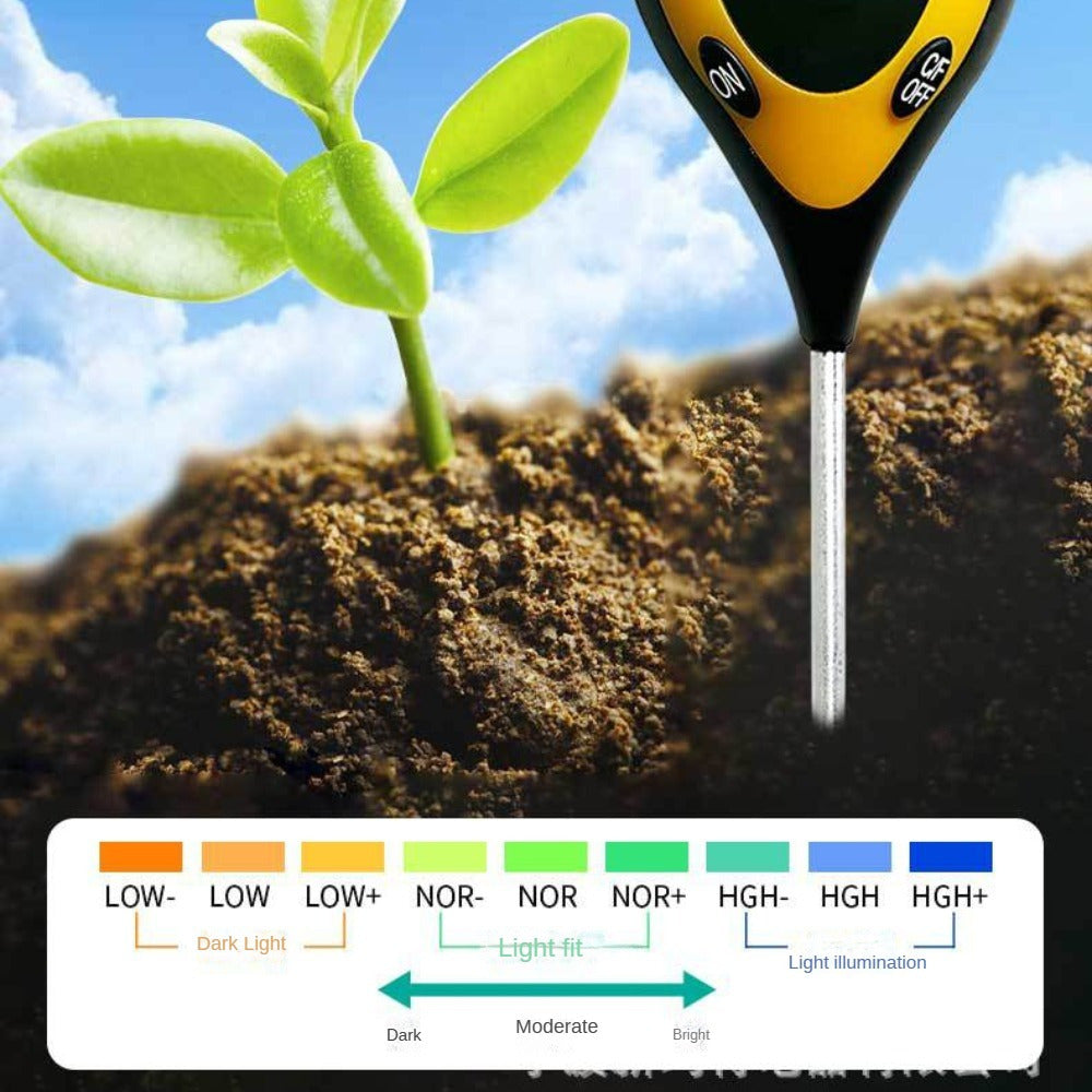 Medidor de solo 4 em 1 para monitorização precisa de plantas e solo