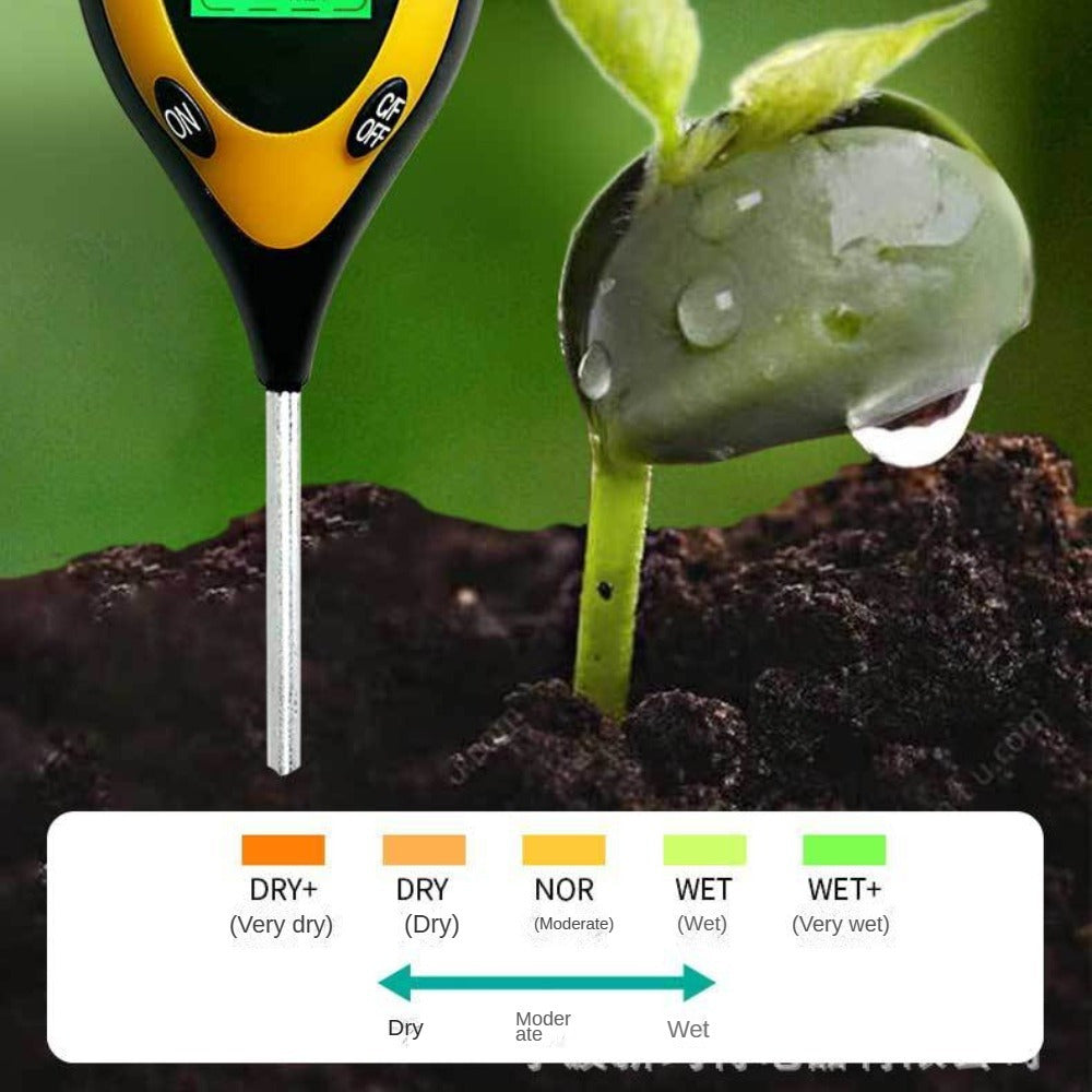 Medidor de solo 4 em 1 para monitorização precisa de plantas e solo