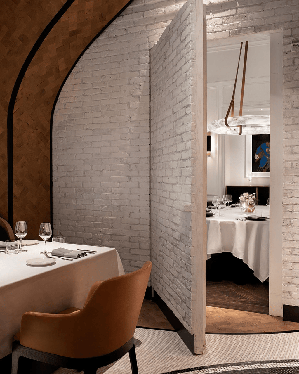 Alabaster-Ring-Hängeleuchte mit LED, Naturstein in Braun bis Gold, 3000K–6000K