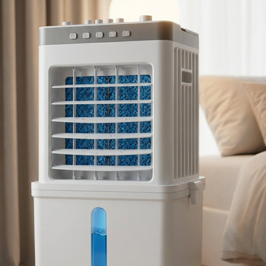 2-in-1 tragbare Klimaanlage – Kühler, Luftentfeuchter und Ventilator