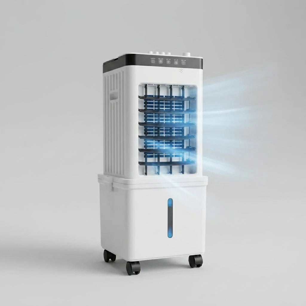 2-in-1 tragbare Klimaanlage – Kühler, Luftentfeuchter und Ventilator