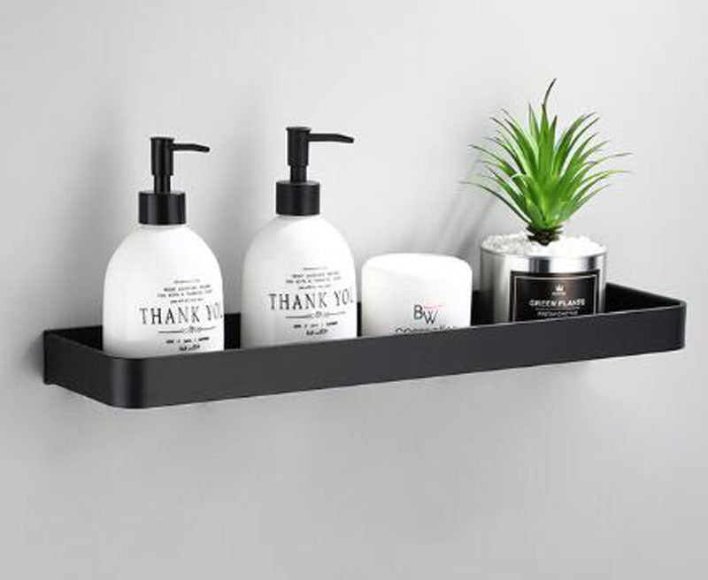 Kellan Black Space Aluminum Wall Mount Bathroom Rack Organizer