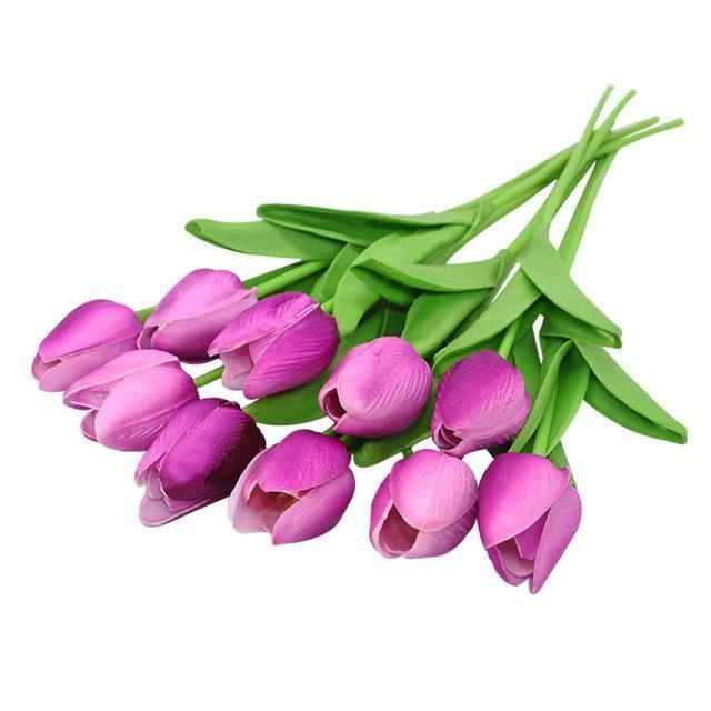 Flores Artificiales de Tulipanes Falsos de 10 Piezas