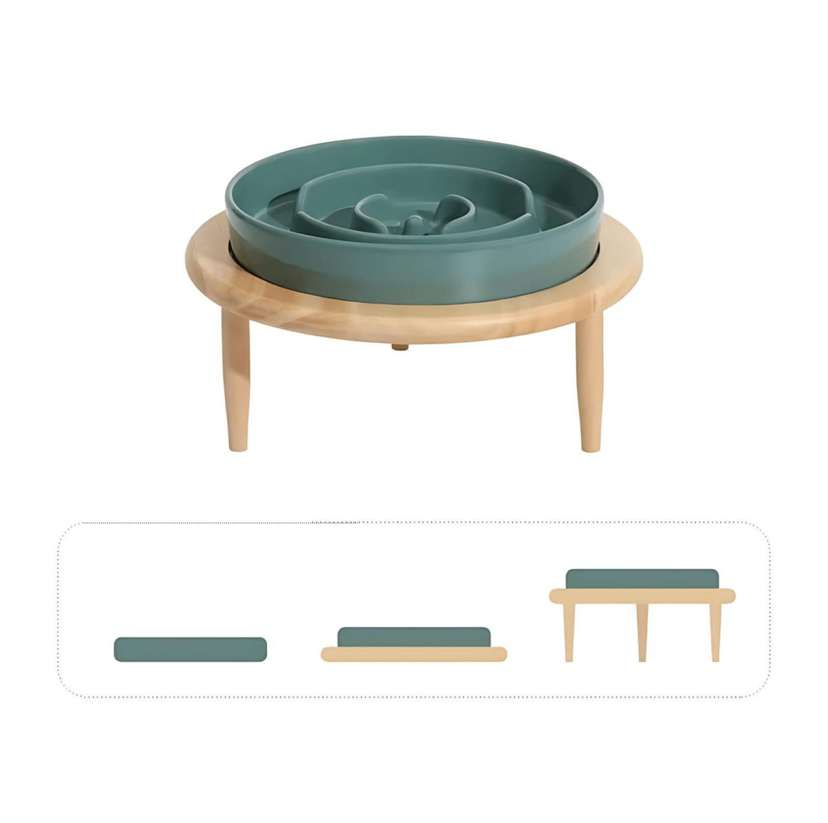 ZenPaws Premium Slow Feeder Bowl For Dogs And Cats