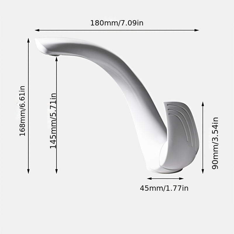 White C-Shaped Basin Faucet