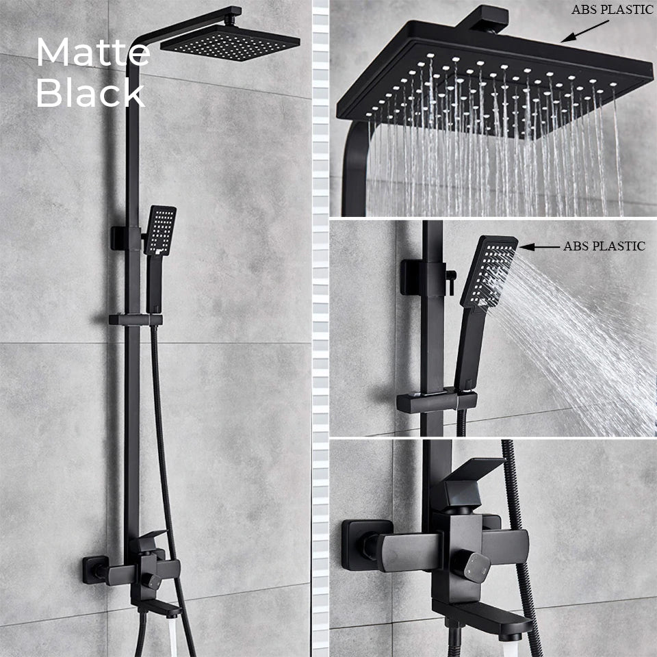 Ducha Nedbør con función de lluvia, sistema de mezcla dual y rociador de mano