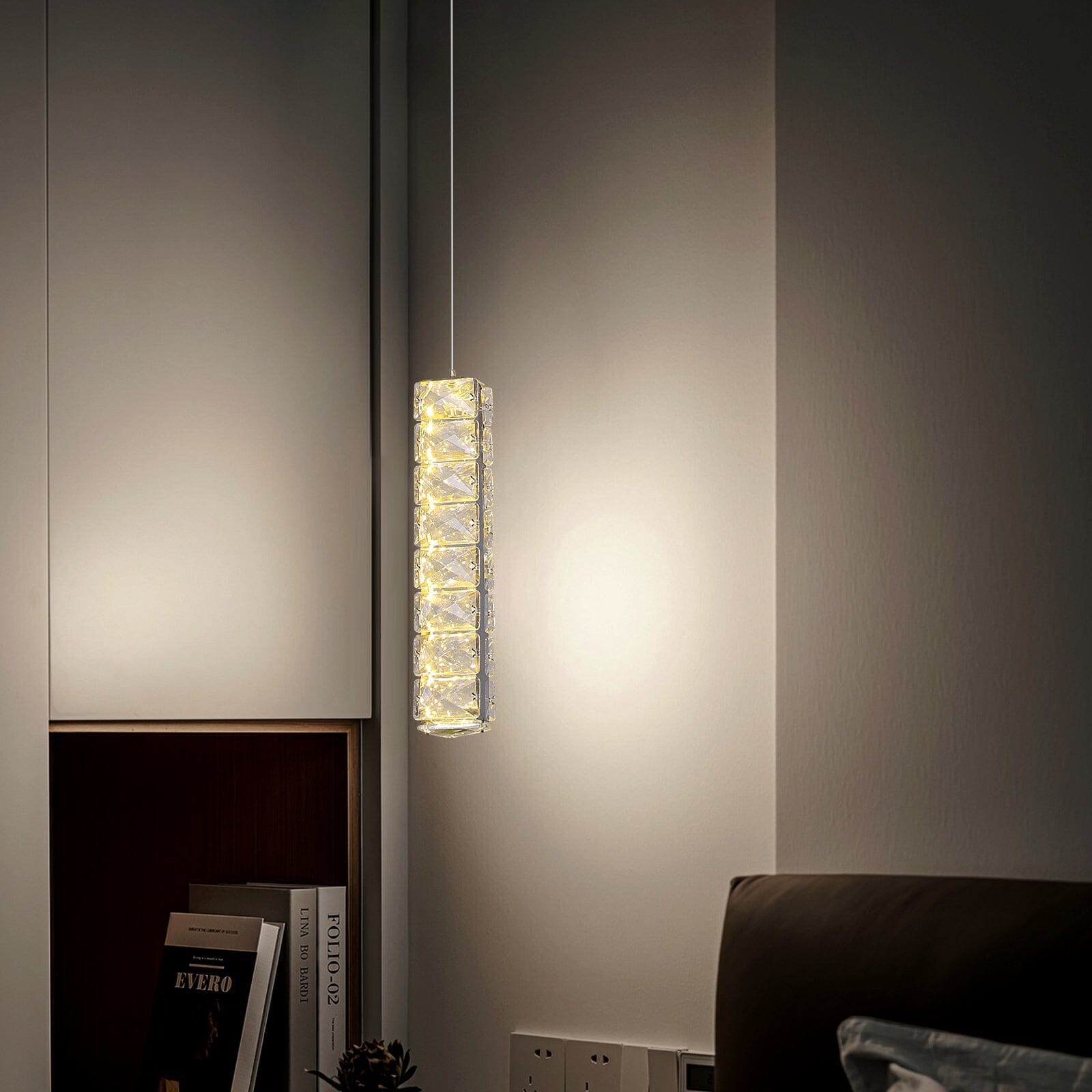 Lumina cylinder krystal LED lysekrone til stuer